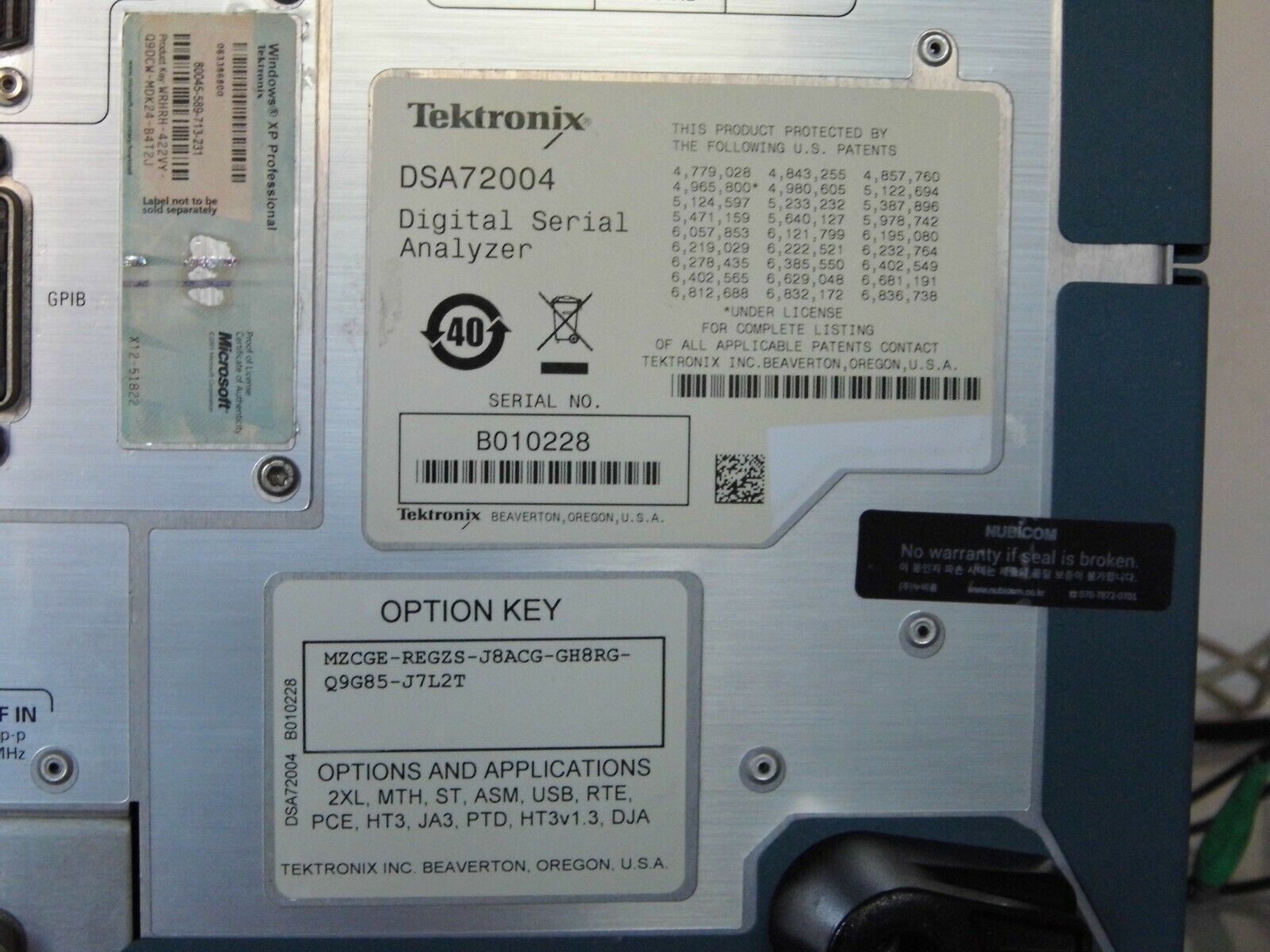 Tektronix DSA72004 Oscilloscope DDRA,TDSUSB2,RTE,PCE,TDSHT3,JA3,TDSPTD,TDSHT3 Tektronix DSA72004 Oscilloscope DDRA,TDSUSB2,RTE,PCE,TDSHT3,JA3,TDSPTD,TDSHT3